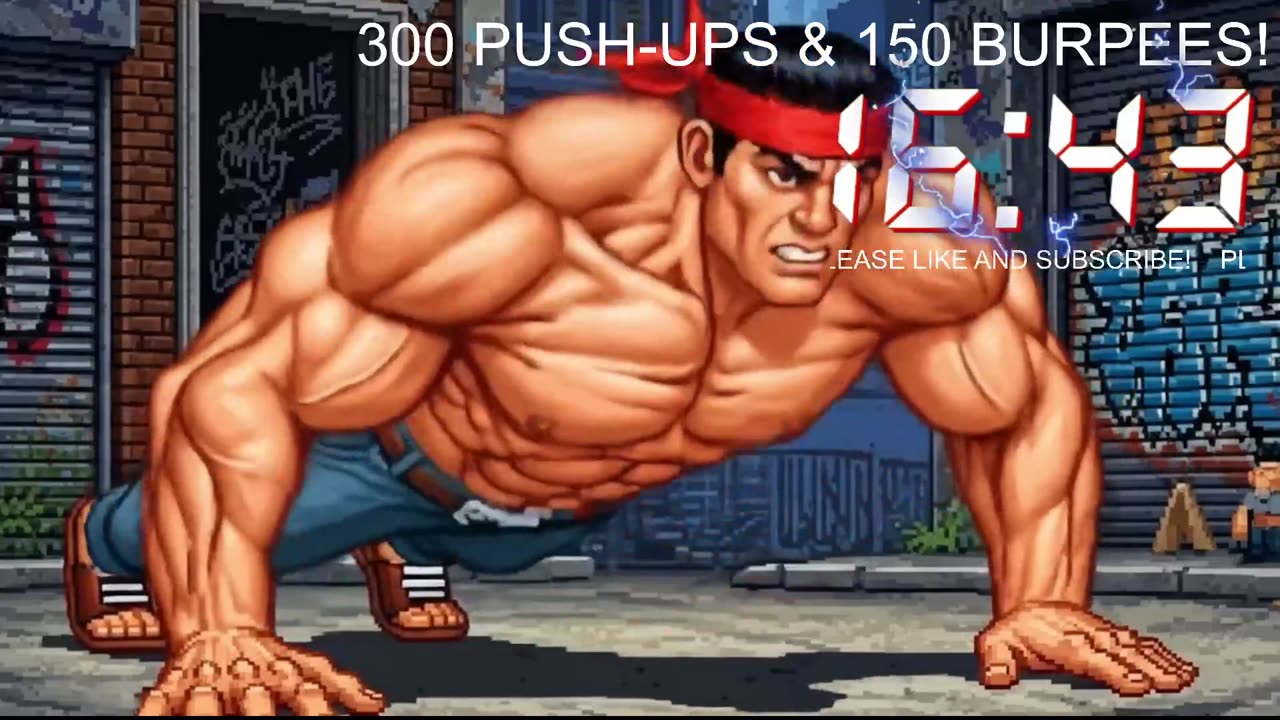 Everyday 300 push ups and 150 Burpees!