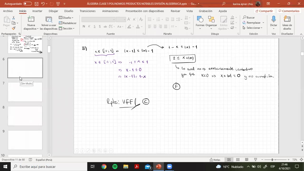 ASEUNI PARALELO | Semana 06 | Álgebra