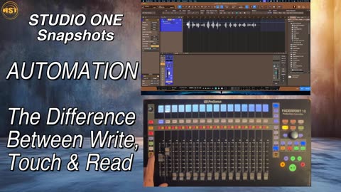 Automation (Read Write Touch - Studio One Pro 7 Snapshots