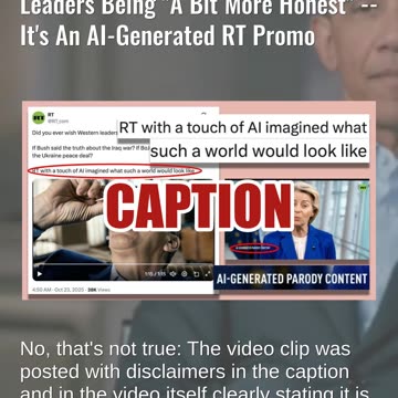 Fact Check: Video Does NOT Show Authentic Footage Of Western Leaders Being "A Bit More Honest" -- AI