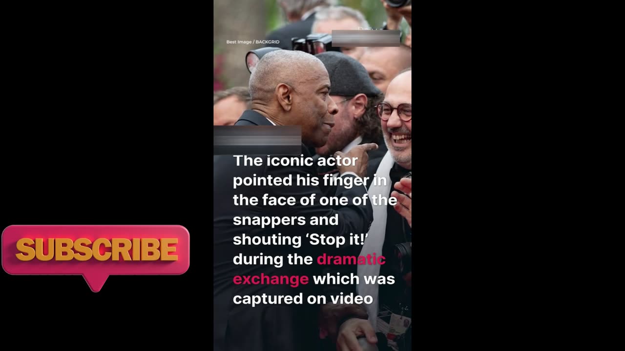 Denzel Washington confronts a photographer on Cannes red carpet