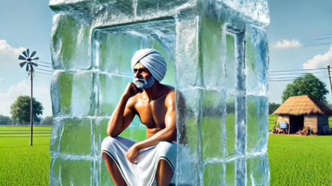 তাপ সহ্য করতে না পেরে বরফের ঘর বানাল কৃষক
