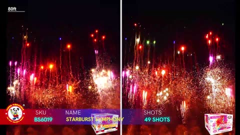 Starburst Symphony Fireworks Multi Shot Cake
