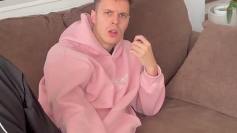 pretending to have a naughty conversation over the phone