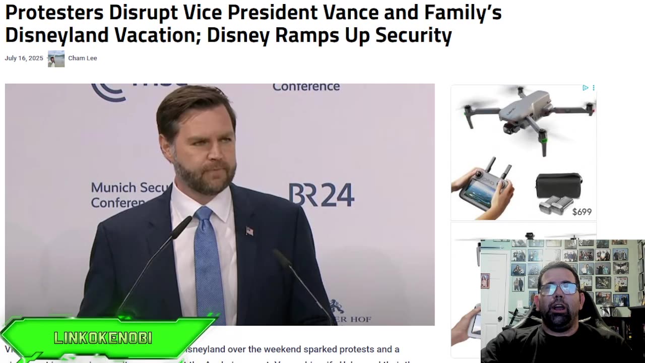 JD Vance Being Protested While Being In Disneyland With His Family