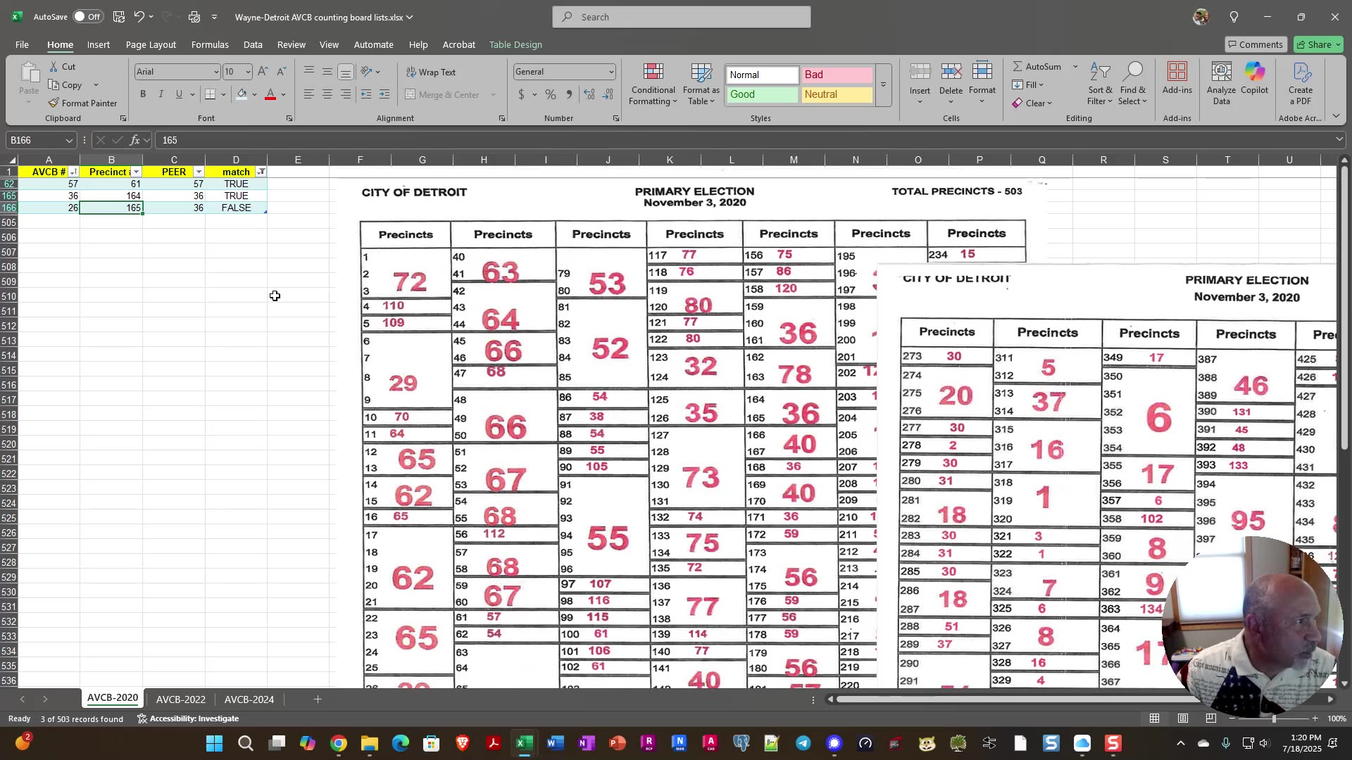 How to PEER review your own data entry work