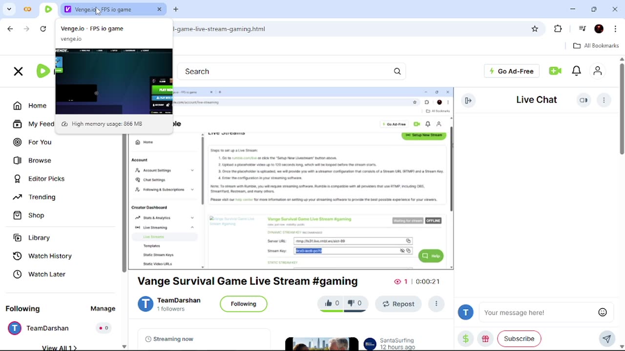 Vange Survival Game Live Stream #gaming