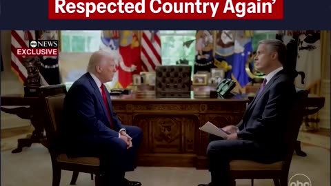 ICYMI On the 100th day, Trump sits down with ABC News, 'We're a respected country again.' 🔥