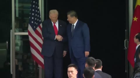 POTUS departs after the historic meeting with China's Xi in South Korea.