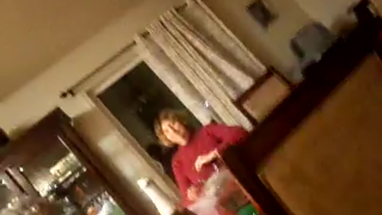 Mingling with the family