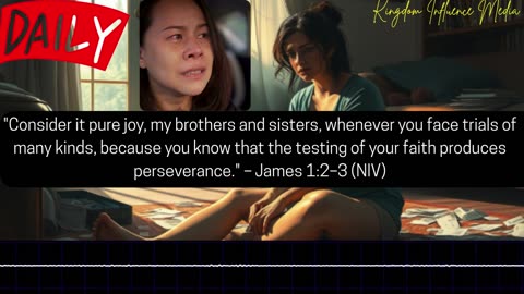 "Consider it pure joy, my brothers and sisters, whenever you face trials of many kinds.