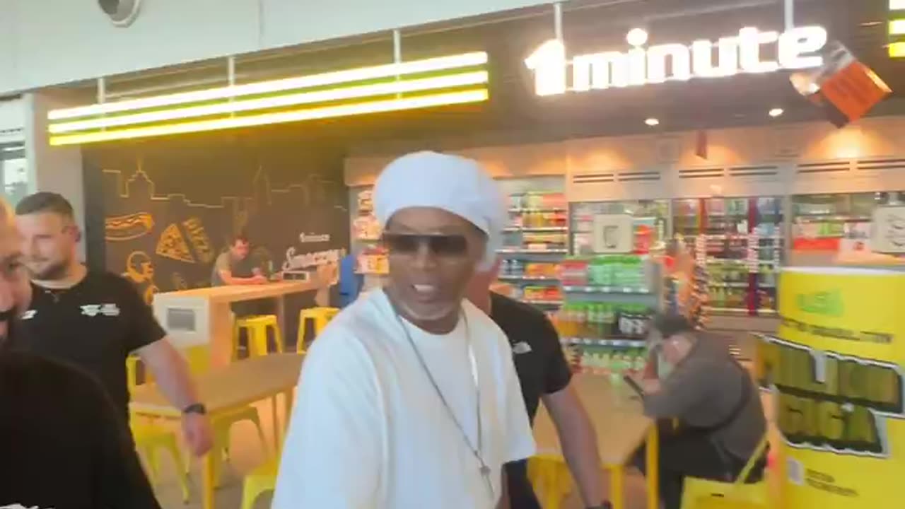 Ronaldinho has just landed in Poland for the first time in history