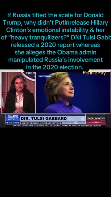 Russia alleged Hillary Clinton was on heavy tranquilizers in 2020