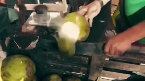 I toh just wanted to drink coconut water but look what just happened now