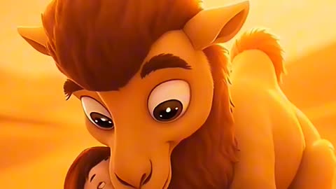 camel rescue baby 😍 | #viralvideo #cartoon #foryou #aicartoon #animation