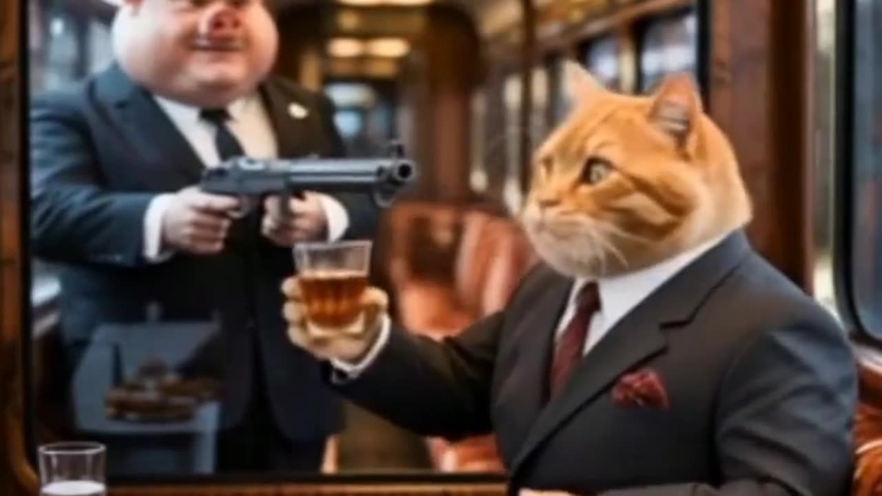 Train hijacking #cat #kucingoyen #funny #funnycats #cute