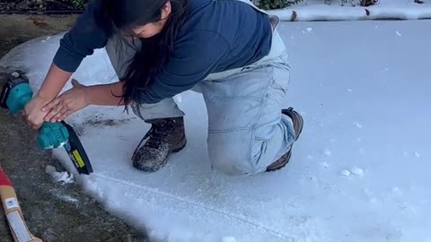 Any Excuse to Use Her Mini Chainsaw