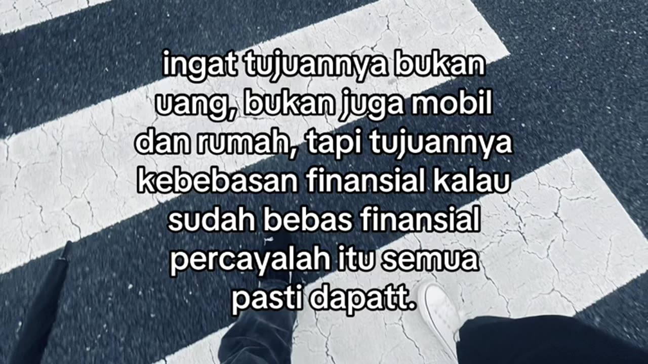 Ingat tujuan bukane uang