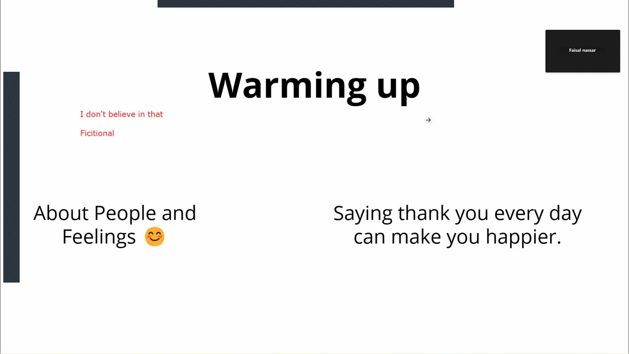 Daily routine speaking