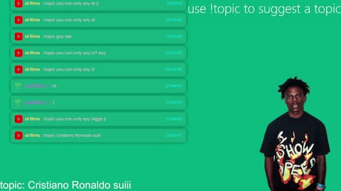 ai ishowsped (use !topic in chat to suggest a topic)