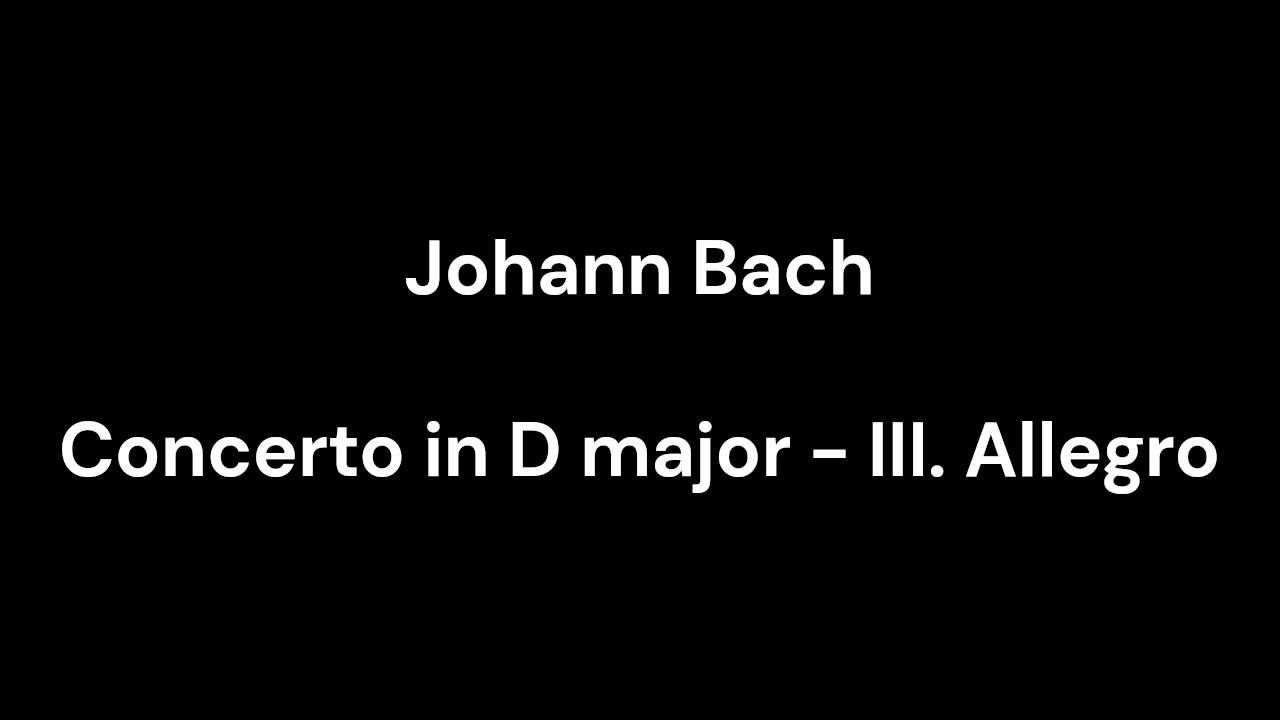 Concerto in D major - III. Allegro