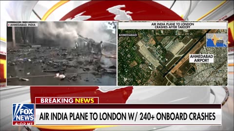 Air India plane crashes after takeoff with more than 200 people on board