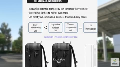 Vacuum Seal Compression Travel Backpack 60L Expandable Seal Air Packing Vacuum S