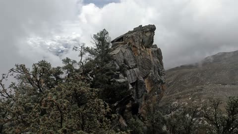 In the peak in front of Churup Lagoon