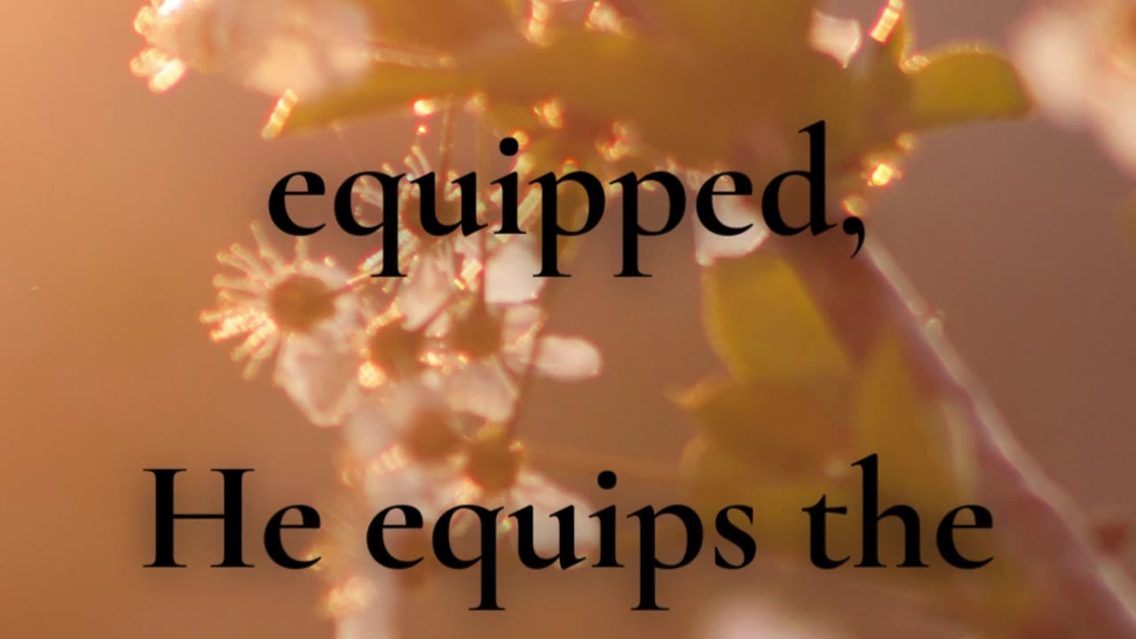 God doesn’t call the equipped, He equips the called.