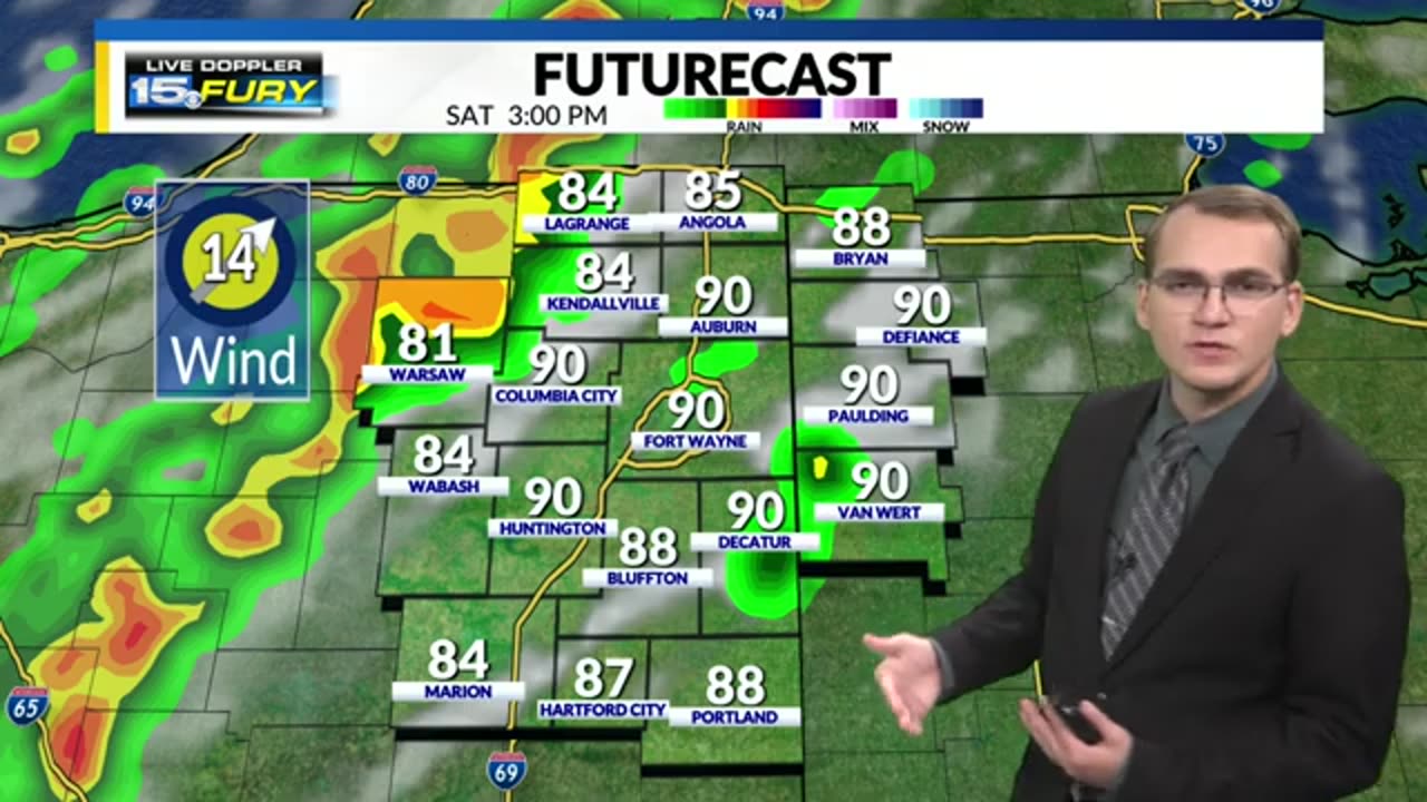 Temperatures heating up Saturday morning