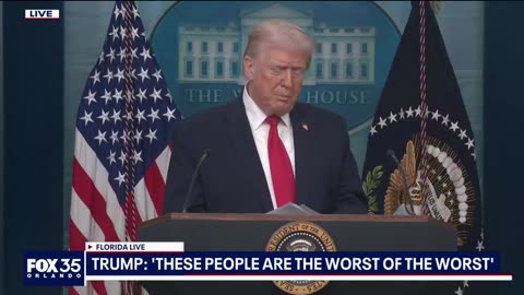 'You're not getting bored?' Trump rambles as he displays pics of Minnesota immigrants