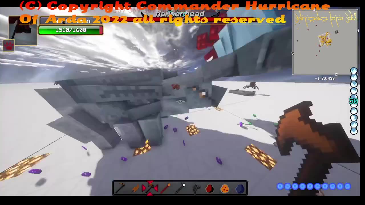 Minecraft mob battle hammerhead vs demon angel