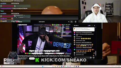 Sneako was in shock when he opened Myron’s stream LMAO