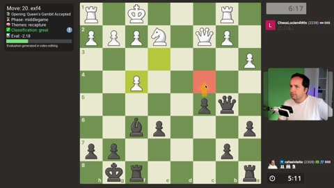 Crazy Game on the Queen's Gambit Accepted!