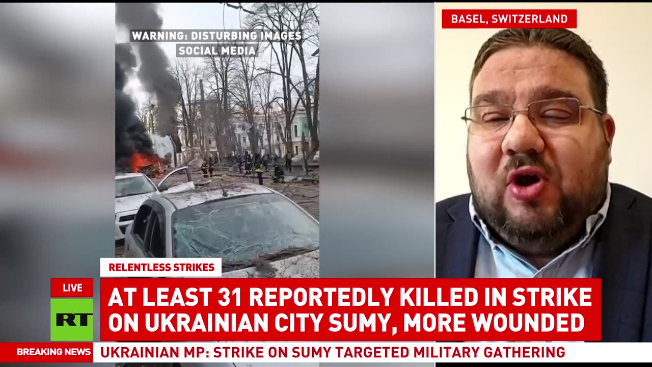 'This is just done for PR reasons, to bring more hatred ' – Andrey Telizhenko on Sumy strike