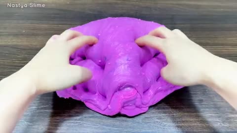 PURPLE vs PINK PONY Slime Battle Glossy ASMR Slime Mixing_part5