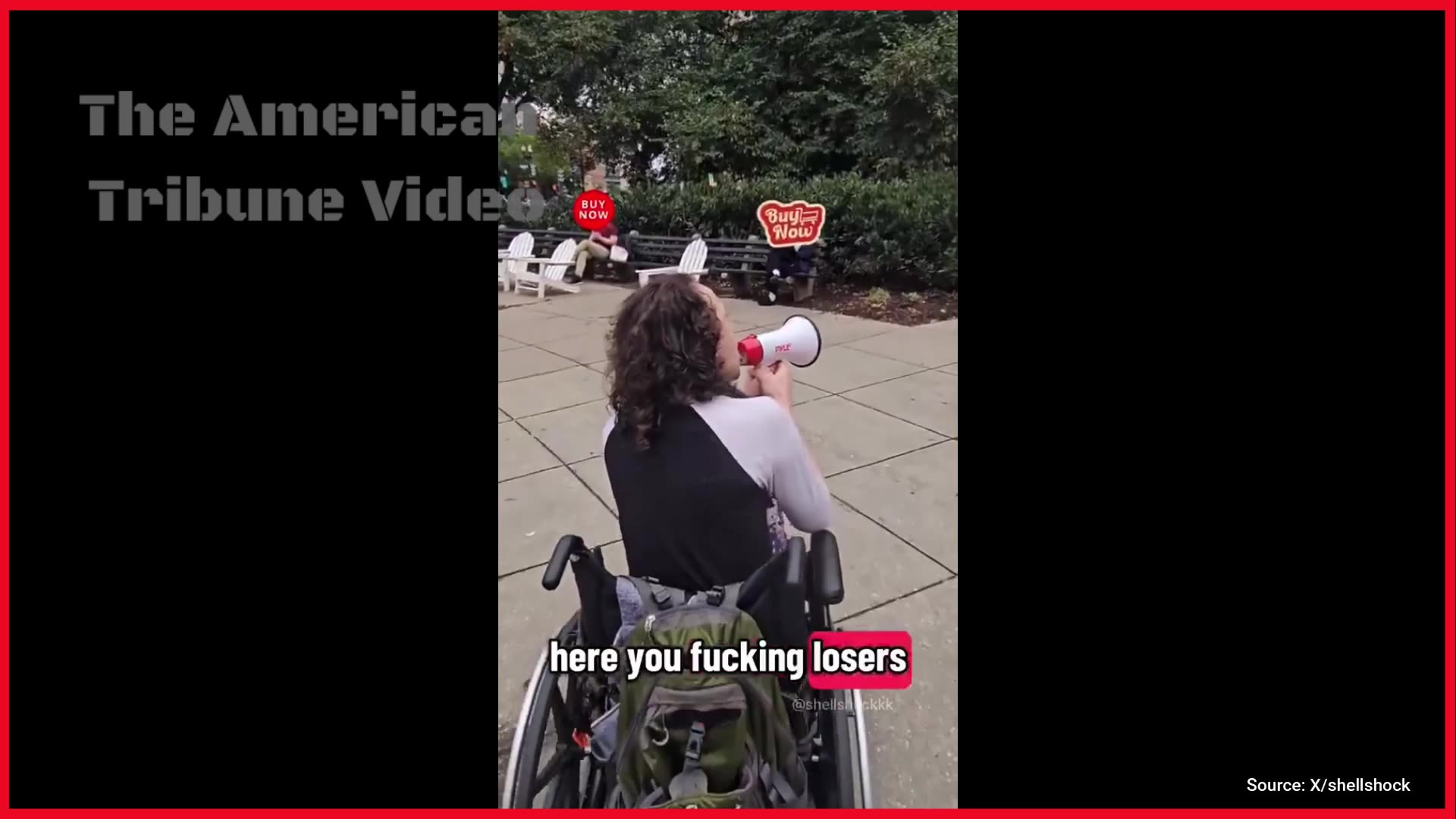 Wheelchair-Bound Democrat Uses Bullhorn to Celebrate Charlie Kirk’s Assassination in DC
