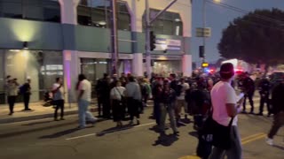 Hundreds of protesters are being arrested in Los Angeles now.