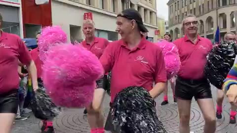 Cheerleaders in Europe.