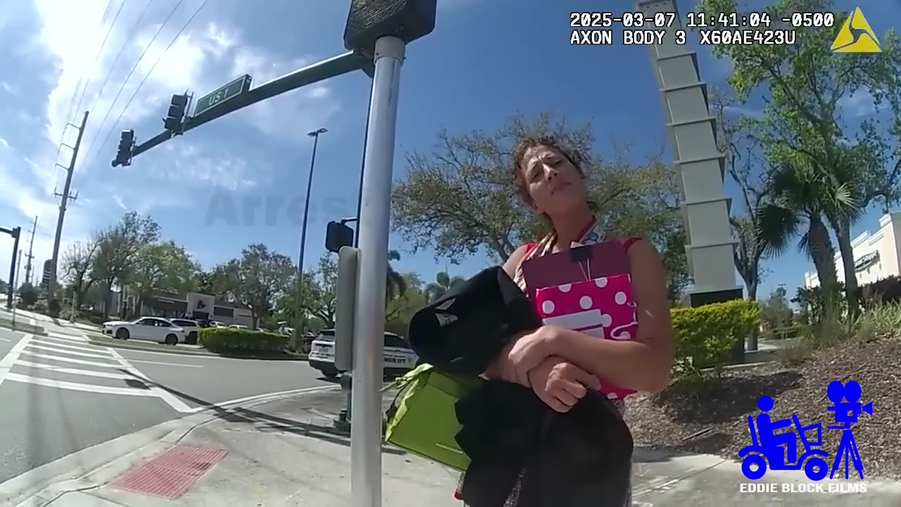 Woman Plays in Traffic Then Resist Arrests
