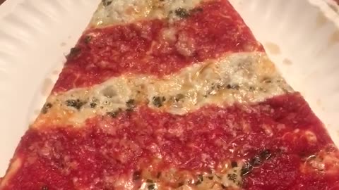 Awesome Fresh Margarita Slice From Nino’s Pizzeria of New York City