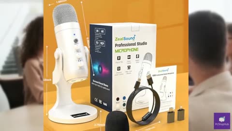 ZealSound USB Microphone,Quick Mute Noise Cancel for Phone Computer PC PS5,Gamin
