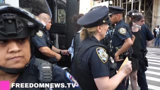 WATCH: Protesters dragged, arrested outside ICE Headquarters in Manhattan, New York.