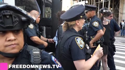 WATCH: Protesters dragged, arrested outside ICE Headquarters in Manhattan, New York.