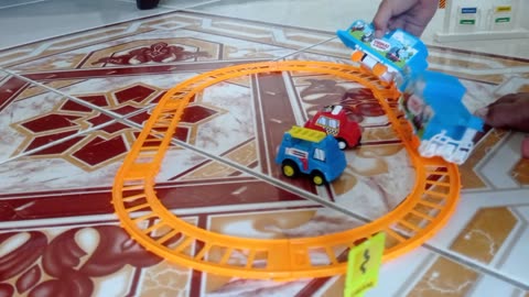 Little Kid Playing with Toy Train | Fun and Happy Moments