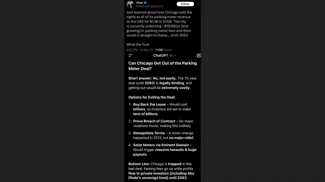 Chicago Signed A Terrible Parking Meter Deal With The United Arab Emirates...LOL