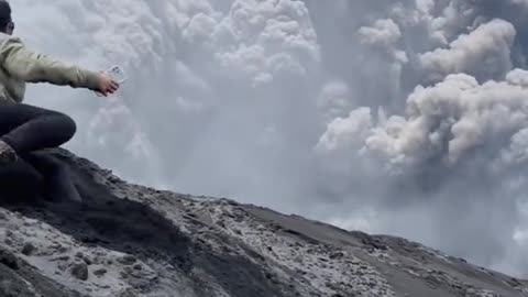 erupting volcano