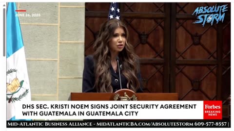 Kristi Noem talks at Guatemala