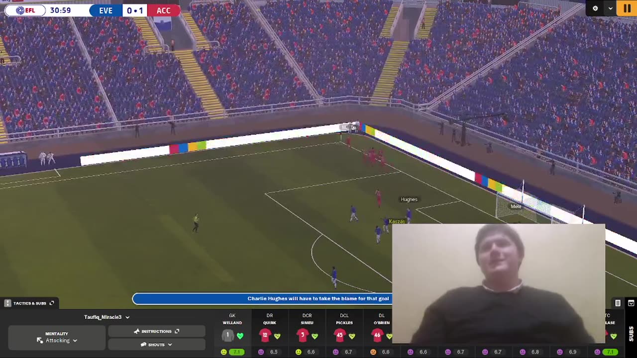 playing football manger