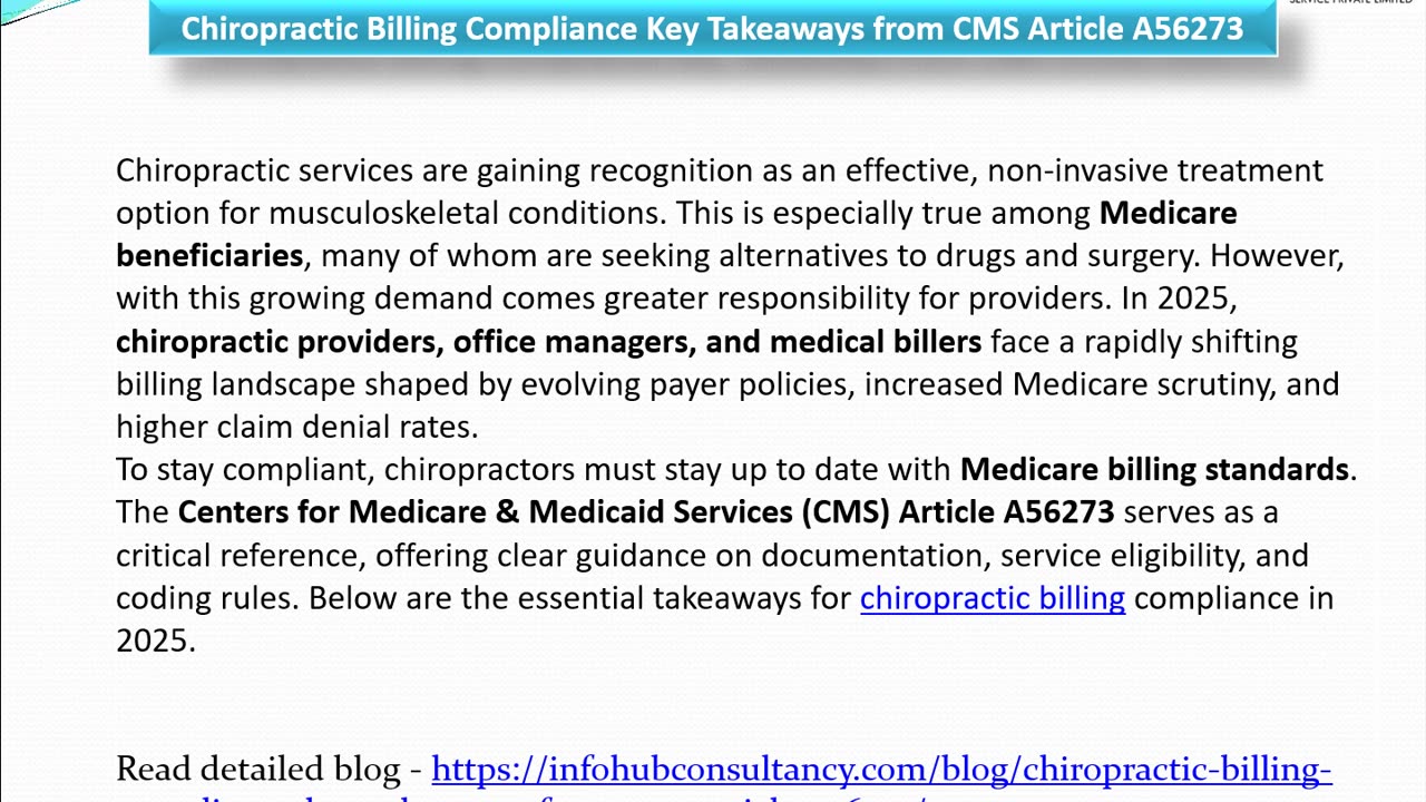 Chiropractic Billing Compliance: Key Takeaways from CMS Article A56273